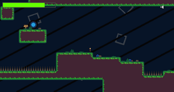 Screenshot of a green dimension in game